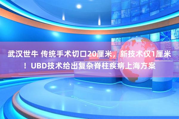 武汉世牛 传统手术切口20厘米，新技术仅1厘米！UBD技术给出复杂脊柱疾病上海方案
